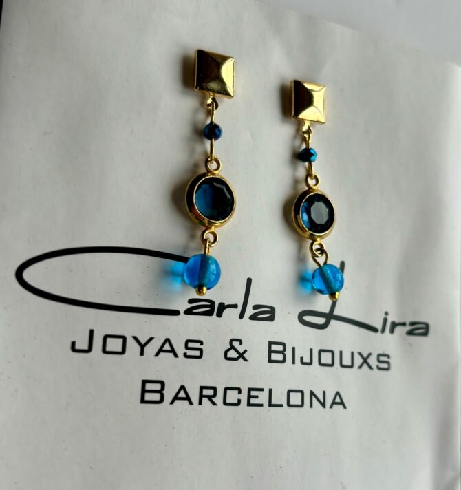 Pendientes Gold Blue